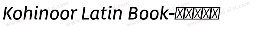 Kohinoor Latin Book字体转换